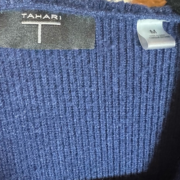 Tahari Navy Knit Sweater - Picture 2 of 5